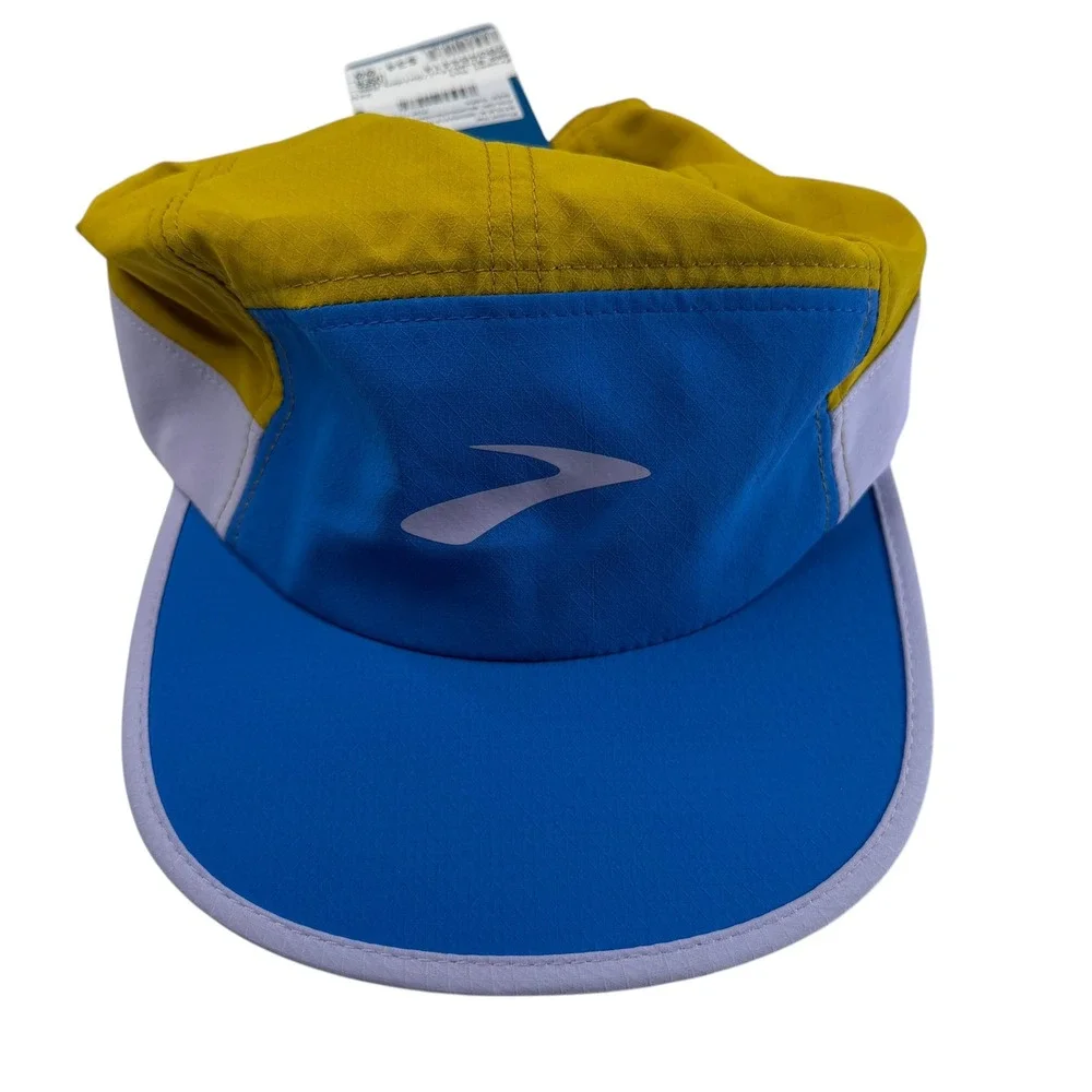 BROOKS Propel Hat Blue Yellow Adjustable Performance Running Women's OSFA NWT